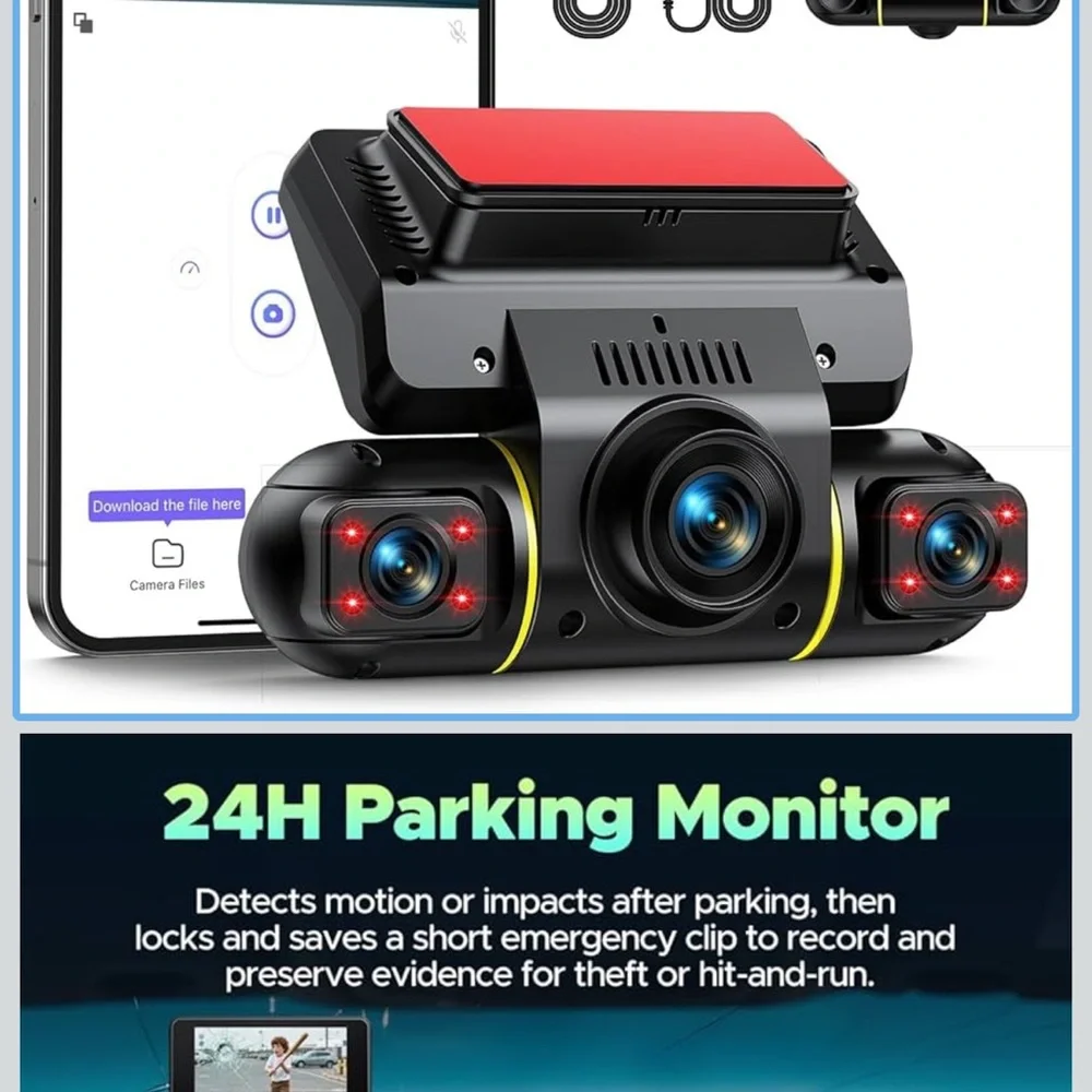 Black and Red Dash Camera